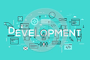 Thin line vector concept