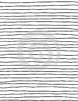 Thin modern wiggly black and white paintbrush stripes photo