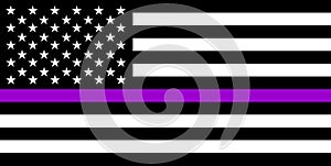 thin purple line flag