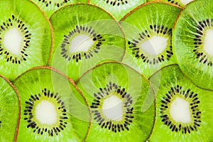 Thin sliced â€‹â€‹kiwi fruit