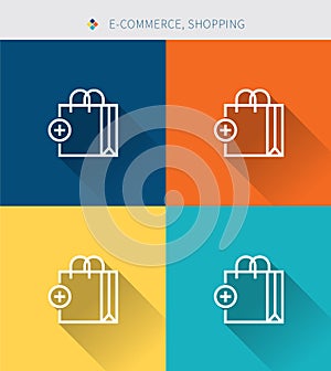 Thin thin line icons set of shopping & e-commerce , modern simple style