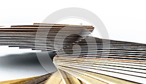 Thin wooden samples sheaf