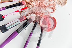 Things for makeup: pencil, mascara, eyeliner and eyeshadow