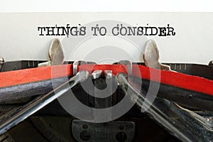 Things to consider or Important things are shown using the text