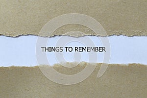 things to remember on white paper