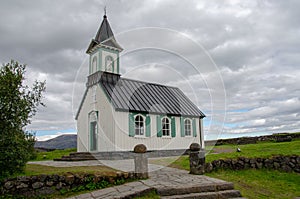 Thingvellir National Park, a church - Ãžingvellir, Iceland August 2018