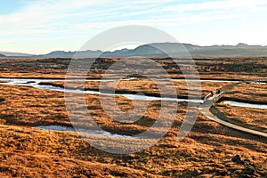 Thingvellir national park, Golden Circle tour, in Iceland