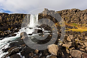Thingvellir waterfall Iceland photo