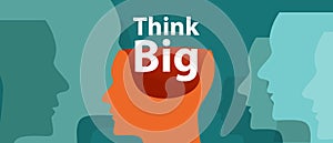 Think big inspiration idea illustration creative motivation vector innovation imagination