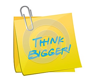 Think bigger post illustration design