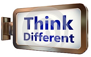Think Different on billboard background