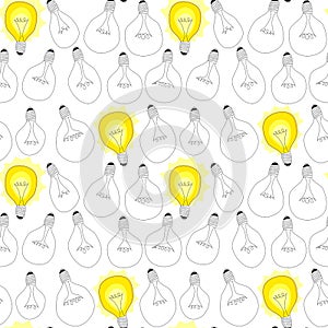 Think Different Bulb Lamps seamless background