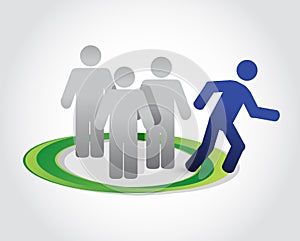 Think different concept illustration design