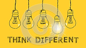 Think different. Conceptual animated illustration