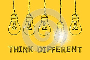 Think different. Conceptual illustration