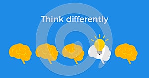 Think different infographic concept trend initiative people. Entrepreneur crowd