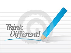 Think different message illustration design