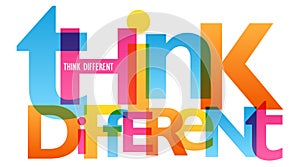 THINK DIFFERENT typography poster