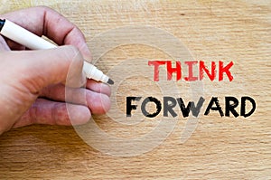 Think forward text concept