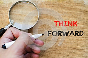 Think forward text concept