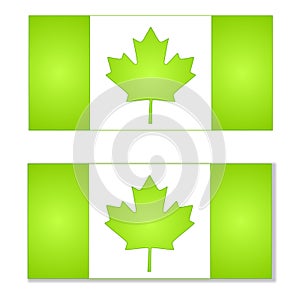 Think Green Canada Flags