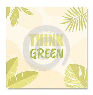 Think green concept