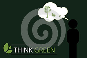 Think green concept background 2 - vector