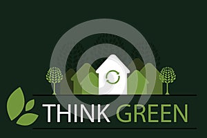 Think green concept background 4 - vector