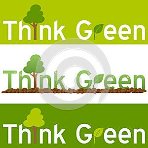 Think Green Concept Banner