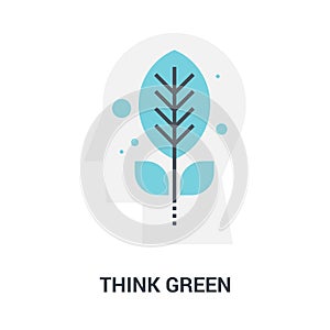 Think green icon concept