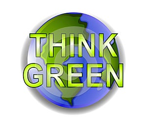 Think Green Planet Earth Icon