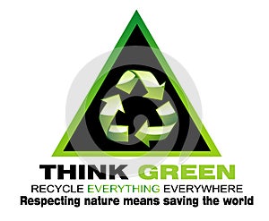 Think Green and Recycle Flayer