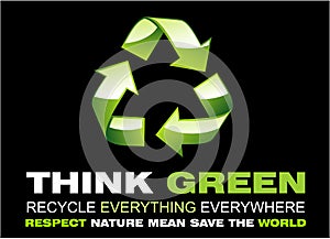 Think Green and Recycle Flayer