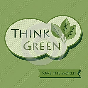 Think Green - Save The World sticker icon