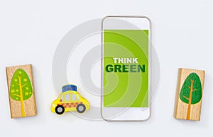 Think green Use Public transportation share economy to save the environment