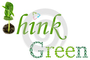 Think Green word