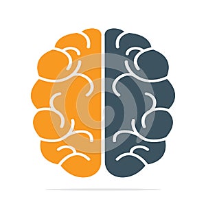 Brainstorm power thinking brain Logotype icon.
