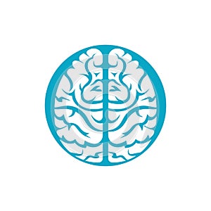 Brainstorm power thinking brain icon.