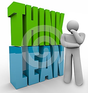 Think Lean Person Thinking Efficient Business Management Product