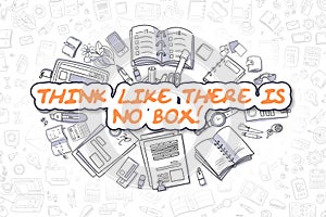 Think Like There Is No Box - Business Concept.
