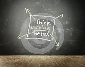 Think Outside The Box concept