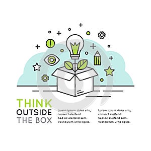 Think Outside the Box Concept