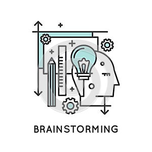 Think Outside the Box Concept , Imagination, Smart Solution, Creativity and Brainstorming