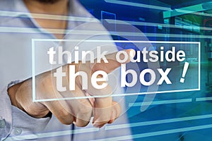 Think Outside The Box, Motivational Words Quotes Concept