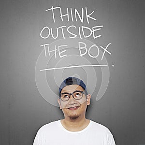 Think Outside The Box, Motivational Words Quotes Concept