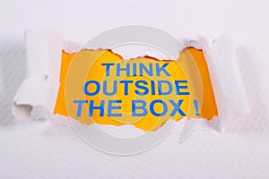 Think Outside The Box, Motivational Words Quotes Concept