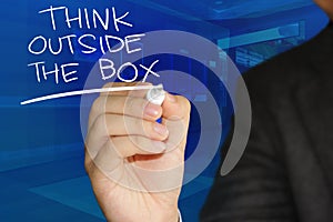 Think Outside The Box, Motivational Words Quotes Concept