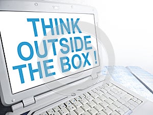 Think Outside The Box, Motivational Words Quotes Concept