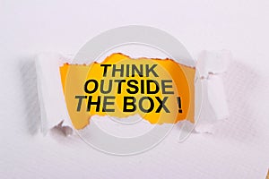 Think Outside The Box, Motivational Words Quotes Concept