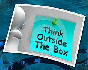 Think Outside The Box Photo Means Different Unconventional Think